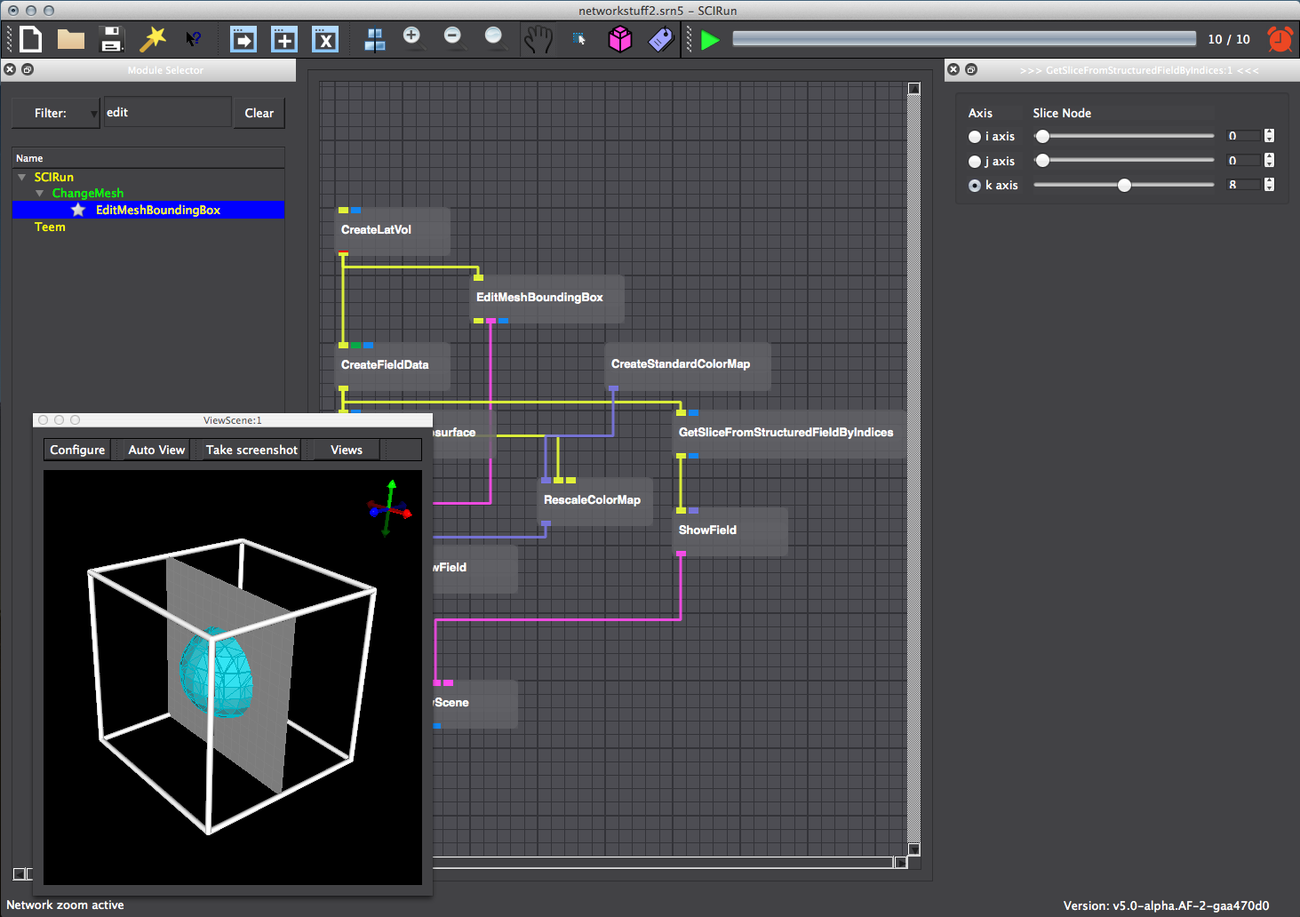 Change the slice index using the GetSliceFromStructuredFieldByIndices UI.