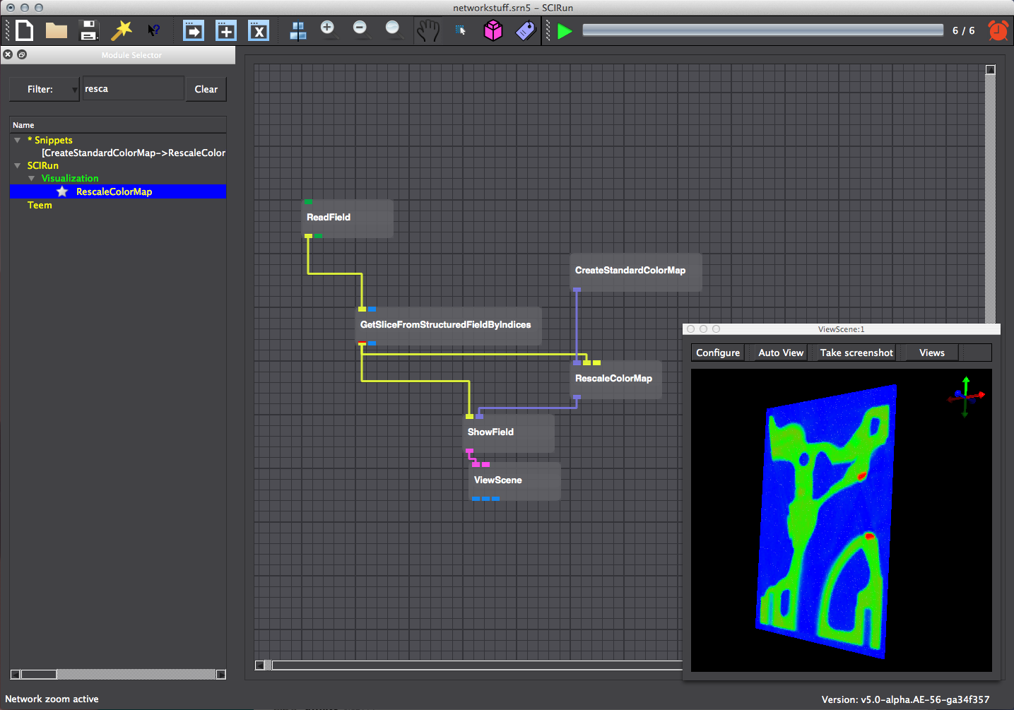 Apply and rescale a colormap to data values on the geometry.