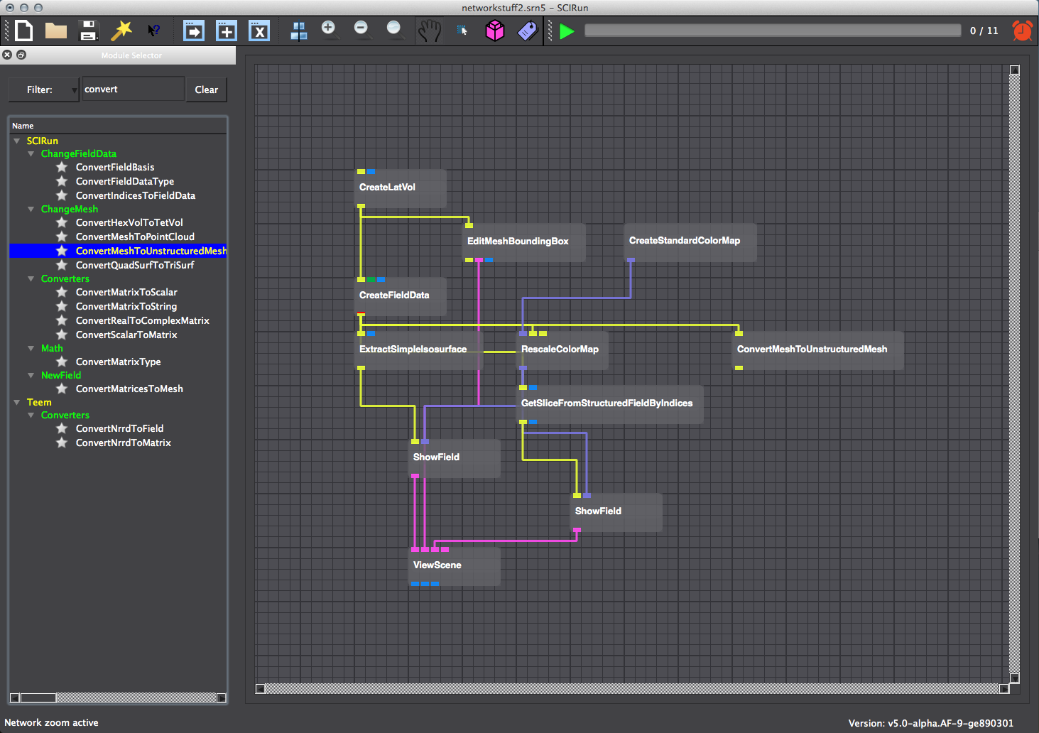 Convert the original field to an unstructured mesh.