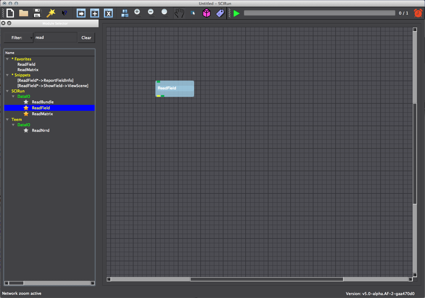 Locate ReadField module using text input into filter.