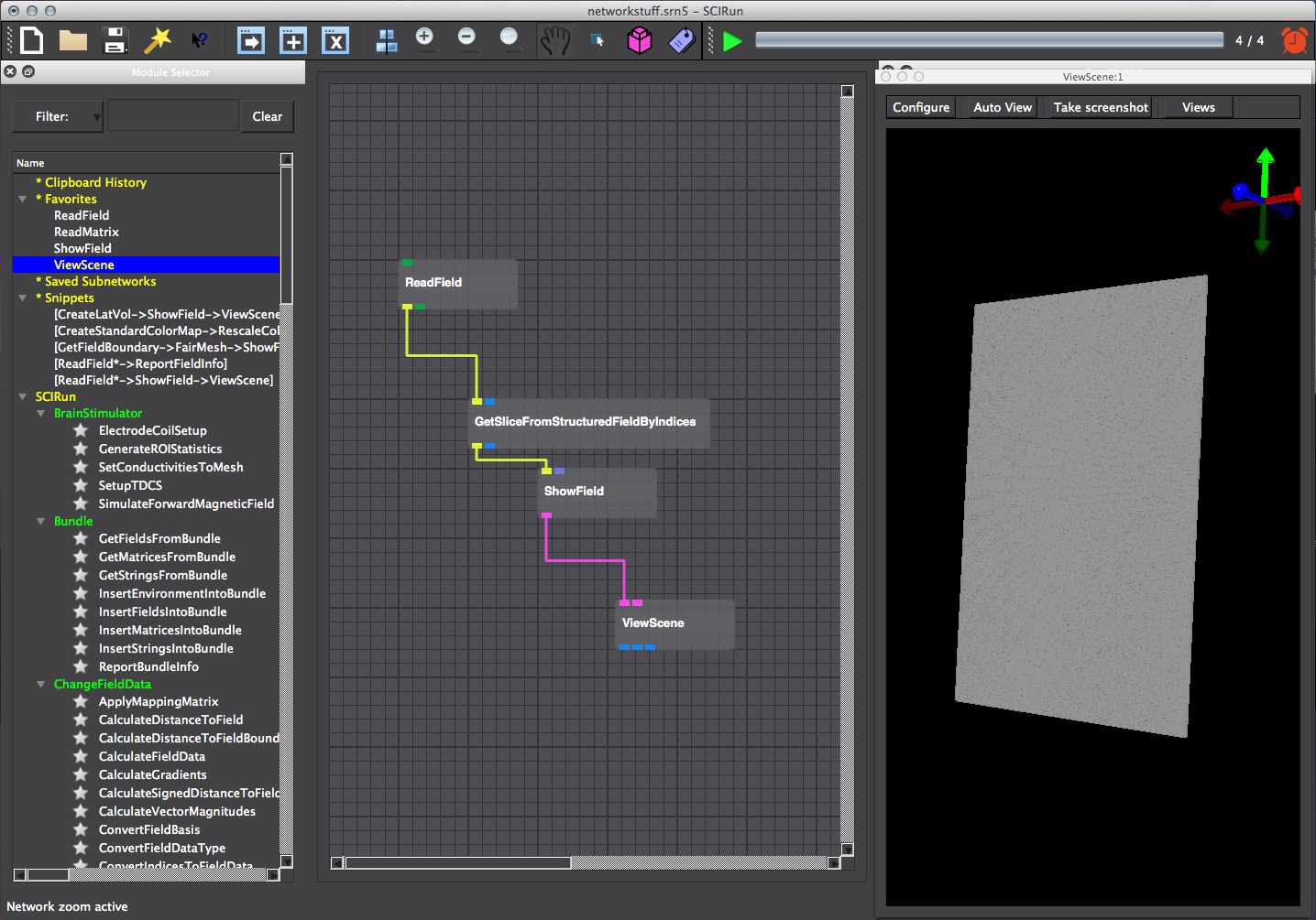 SCIRun can be used to visualize the structured mesh.