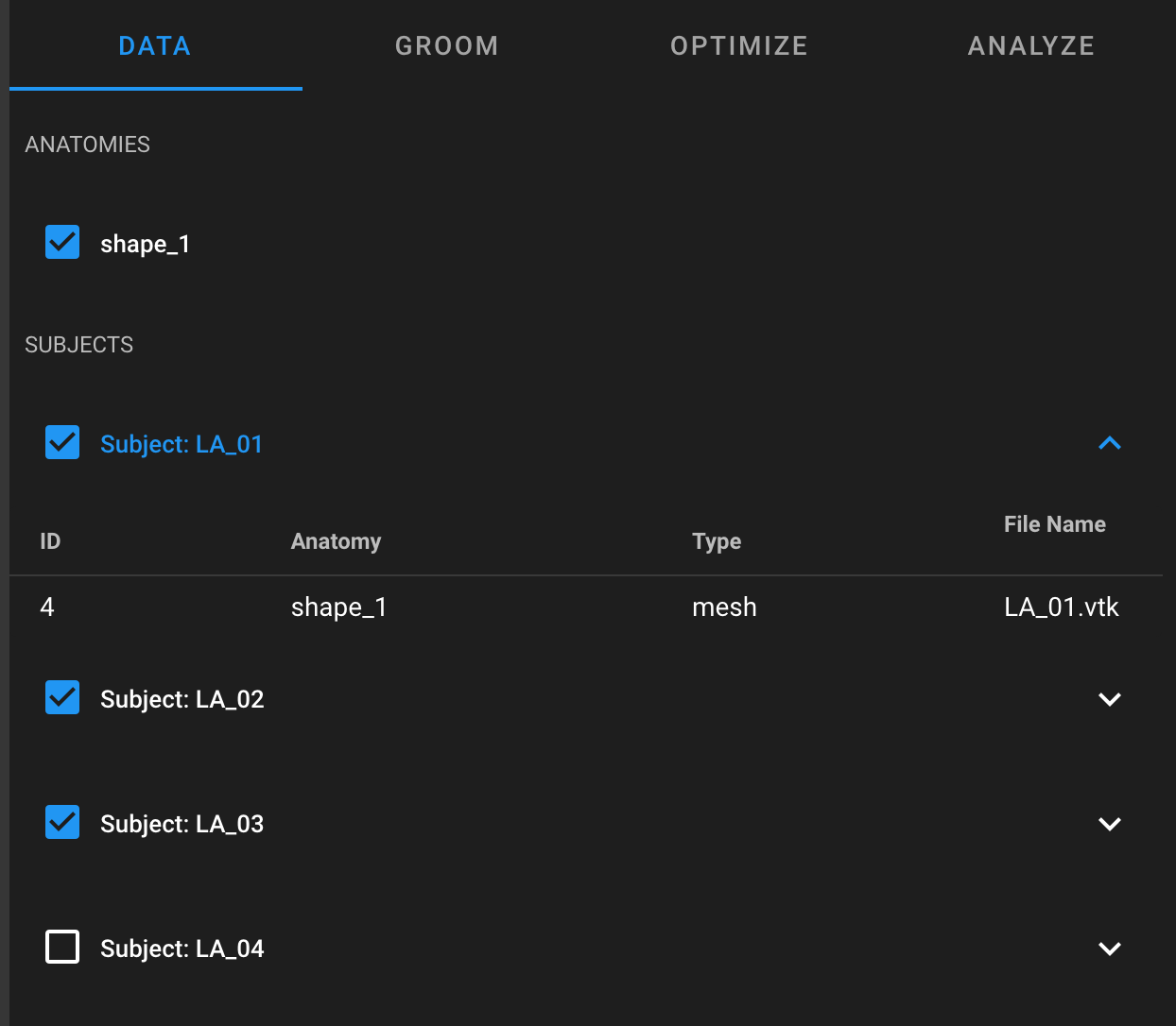 ShapeWorks Cloud Data Module