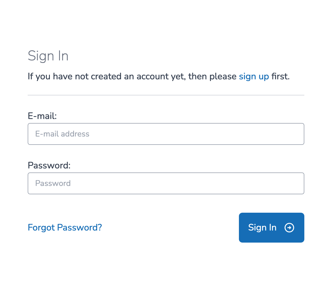 ShapeWorks Cloud Login Form