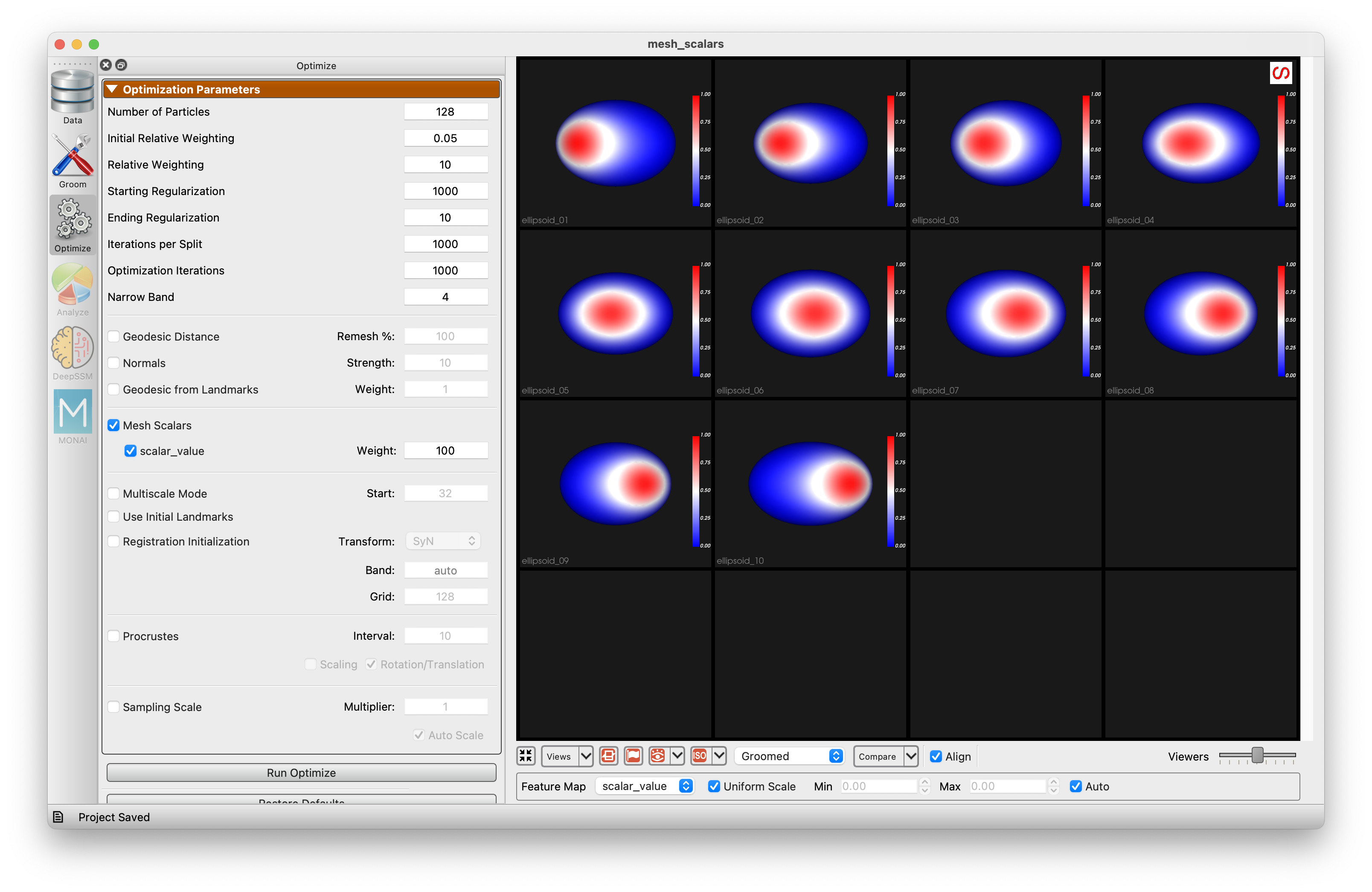 Mesh Scalars Optimization Options in Studio