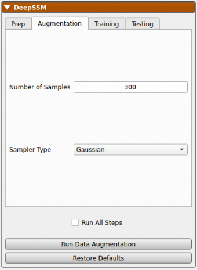 Studio DeepSSM - Augmentation Params